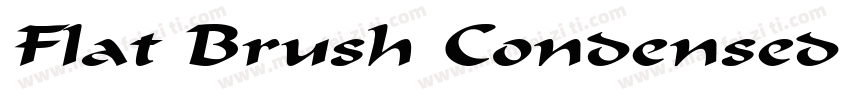 Flat Brush Condensed Italic字体转换